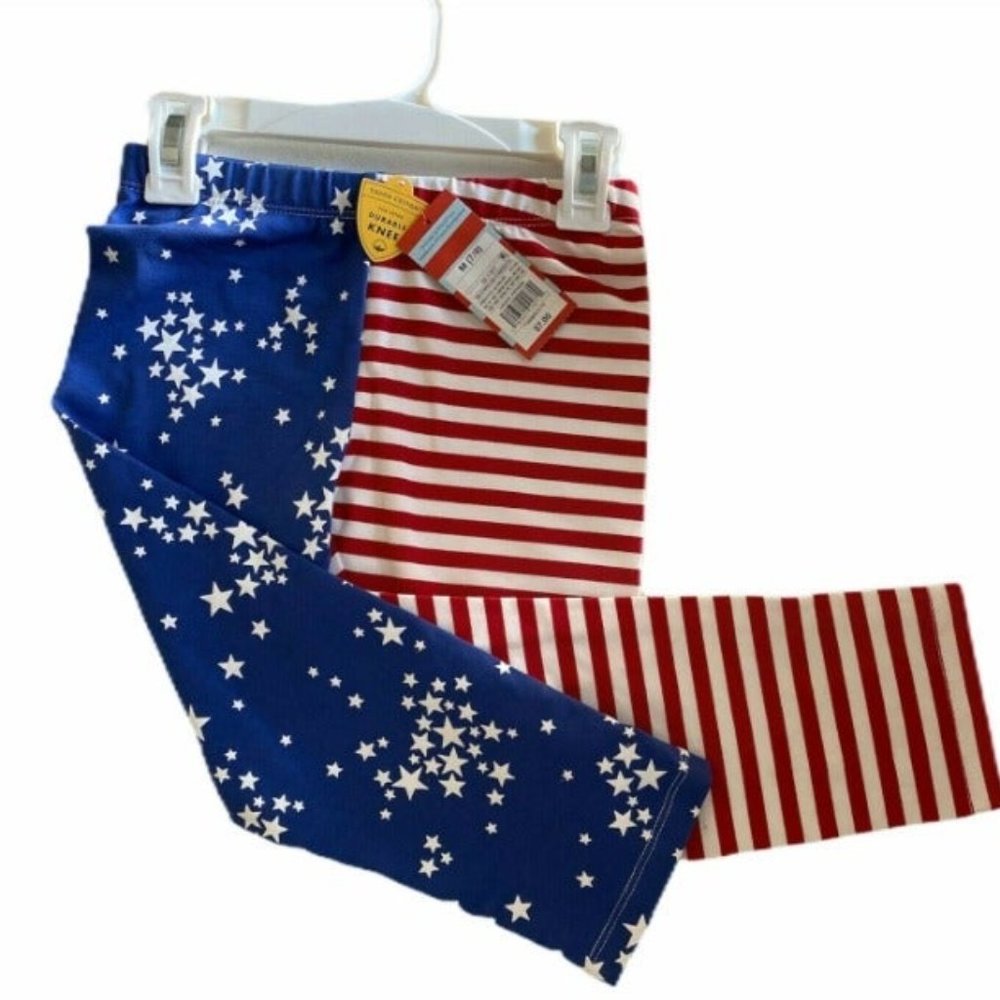 Girls Stars & Stripes 4th of July Leggings